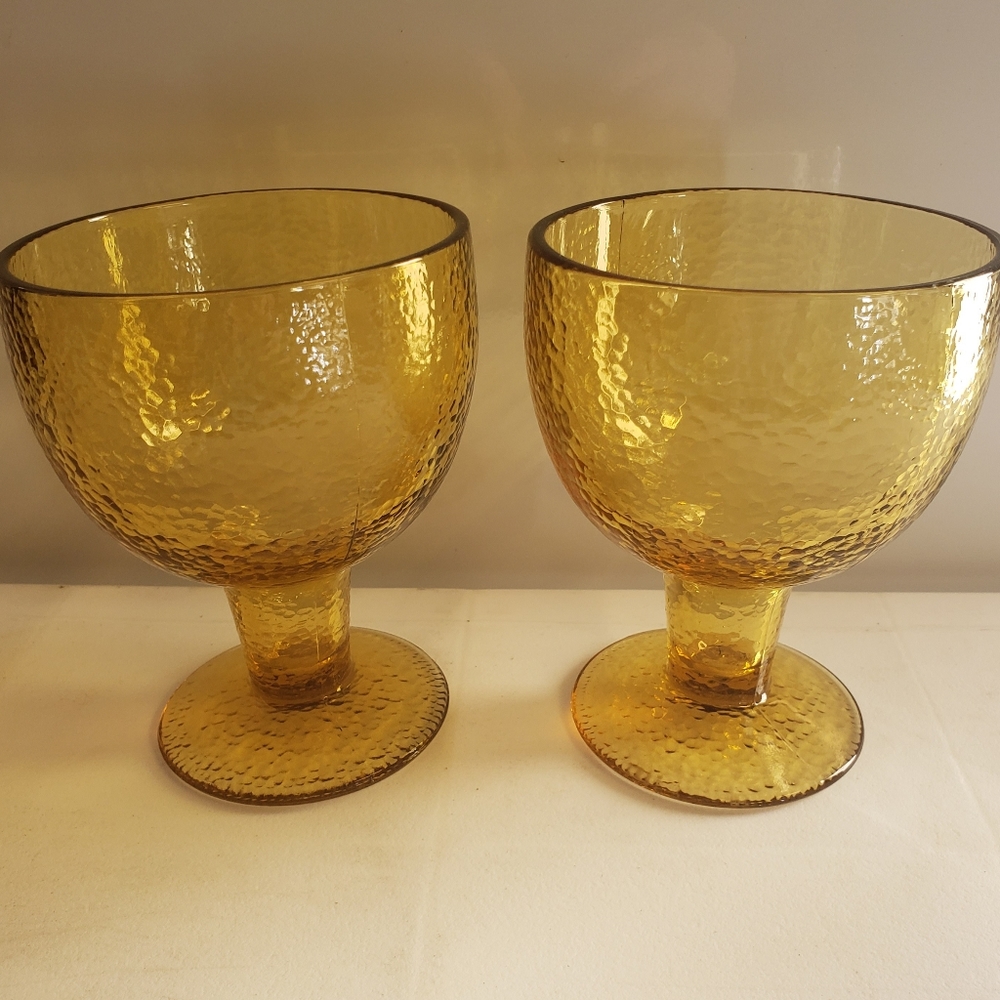 Vintage Amber Glasses